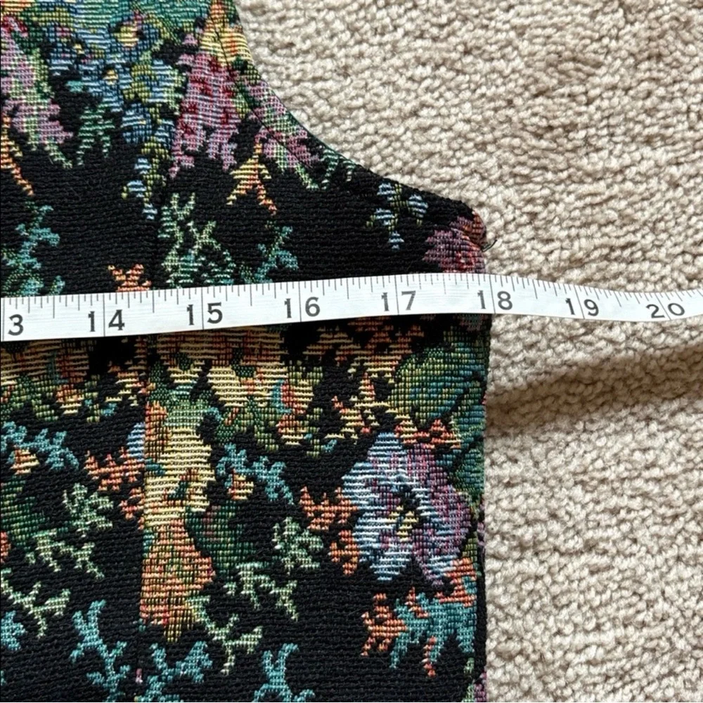 Current Mood Dolls Kill ‘BOHEME GARDEN’ Tapestry OTK Boots Vest SET L/9 NWT - Picture 12 of 13
